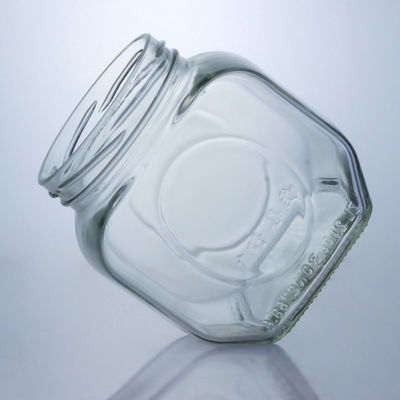 600ml γυάλινο δοχείο τροφίμων για μέλι σάλτσα τσίλι βολικό και κομψό καπάκι από αλουμίνιο