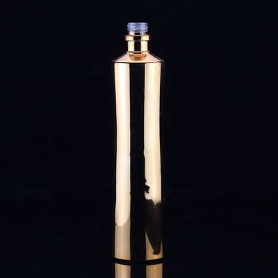 750 ml χρωματιστά γυάλινα μπουκάλια με χρυσό κολάρο υλικό και τέλος σχεδιασμός για βότκα