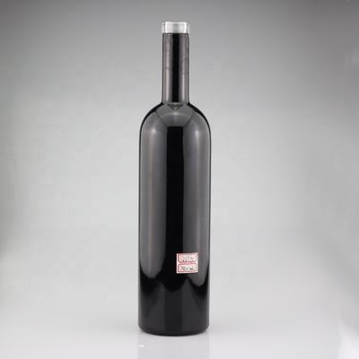 750 ml Λάμψη Μαύρο Γυαλί Βότκα Ζωγραφισμένα μπουκάλια Σκηνότυπη Τζιν Κλείσιμο μπουκάλι ποτό