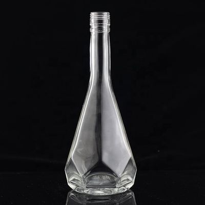 750 ml κόψιμο σχήμα μοναδικό σχεδιασμό γυάλινο αλκοόλ μπουκάλι κατασκευασμένο από για Custom Made