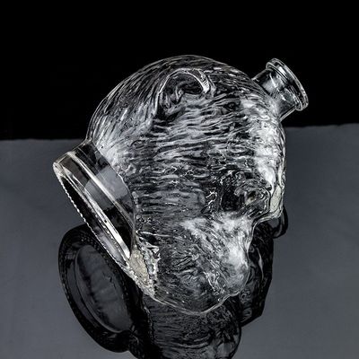 Μοναδικό σχεδιασμό 500ml 750ml μαιμουδάκι σχήμα γυάλινο μπουκάλι για βότκα οινόπνευμα με φελλό