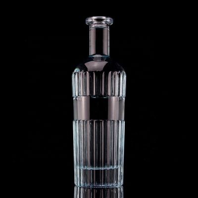 Ωραίο Ελαφρύ Μπλε 750ml 75cl Σημερινές Λωρίδες Φιαλάκι Βοτκά με Καπάκι Φτιαγμένο από Διαφανές Γυαλί