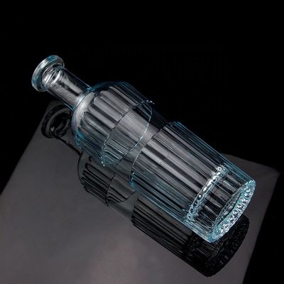 Ωραίο Ελαφρύ Μπλε 750ml 75cl Σημερινές Λωρίδες Φιαλάκι Βοτκά με Καπάκι Φτιαγμένο από Διαφανές Γυαλί