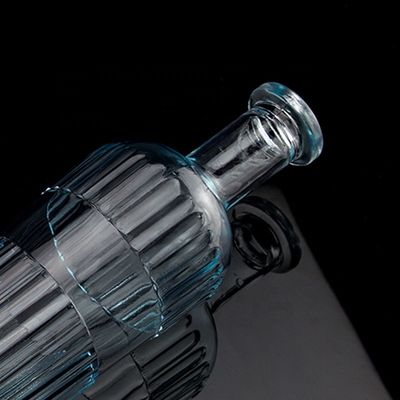 Ωραίο Ελαφρύ Μπλε 750ml 75cl Σημερινές Λωρίδες Φιαλάκι Βοτκά με Καπάκι Φτιαγμένο από Διαφανές Γυαλί