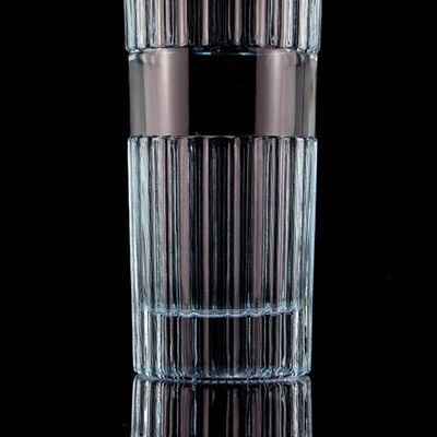 Ωραίο Ελαφρύ Μπλε 750ml 75cl Σημερινές Λωρίδες Φιαλάκι Βοτκά με Καπάκι Φτιαγμένο από Διαφανές Γυαλί