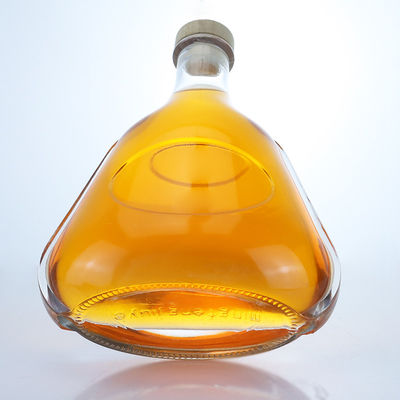 Διαυγές ή προσαρμοσμένο 700 ml γυάλινο μπουκάλι για τζιν ρούμι σαμπάνια μπράντυ ουίσκι ποτά