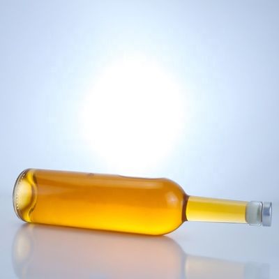 Προσαρμοσμένο λογότυπο γυάλινο μπουκάλι για 750ml μακρύ λαιμό διαυγές Flint Gin Ρουμ Σαμπάνια Λικέρ