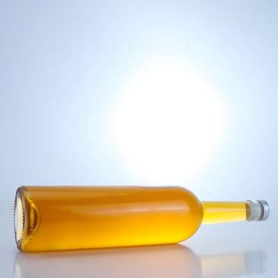 Προσαρμοσμένο λογότυπο γυάλινο μπουκάλι για 750ml μακρύ λαιμό διαυγές Flint Gin Ρουμ Σαμπάνια Λικέρ