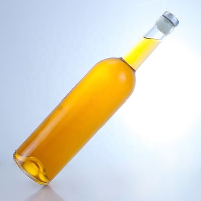 Προσαρμοσμένο λογότυπο γυάλινο μπουκάλι για 750ml μακρύ λαιμό διαυγές Flint Gin Ρουμ Σαμπάνια Λικέρ