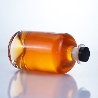 Γυάλινο κολάρο 750 ml Κοντός λαιμός Στρογγυλό σχήμα Άδειο Διαυγές Σφιντ Τζιν Ρουμ Σαμπάνια Λικέρ Πνευματώδη Ποτά μπουκάλι με φελλό