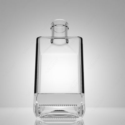 50 ml τετραγωνικό γυάλινο μπουκάλι για ουίσκι Gin Rum Custom Cap και φελλό