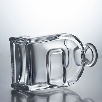 Προσαρμοσμένο μπουκάλι ποτού Squircle Glass για τζιν ρούμι Μπράντυ Βότκα και φελλό