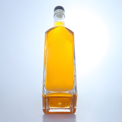 Πλατεία σχήματος Super Flint γυάλινο μπουκάλι σε καθαρό χρώμα για Βότκα Ουίσκι Τεκίλα Τζιν