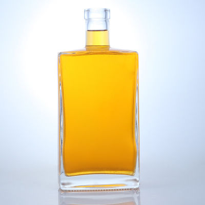 750 ml γυάλινο μπουκάλι για τζιν ρούμι μπράντι Custom σχήμα και φελλός πώμα βάση υλικό γυαλί