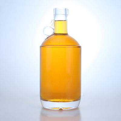 750 ml μπουκάλι γυάλινων αλκοολούχων ποτών για βότκα ρούμι τεκίλα με δαχτυλίδι στο λαιμό και φελλό