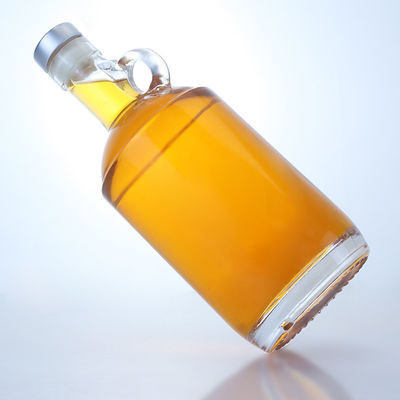 750 ml μπουκάλι γυάλινων αλκοολούχων ποτών για βότκα ρούμι τεκίλα με δαχτυλίδι στο λαιμό και φελλό