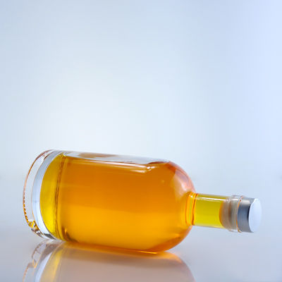 Προσαρμοσμένο λογότυπο και κάλυμμα 750ml γυάλινο μπουκάλι για ρούμι τζιν βότκα Προσαρμοσμένο φελλό