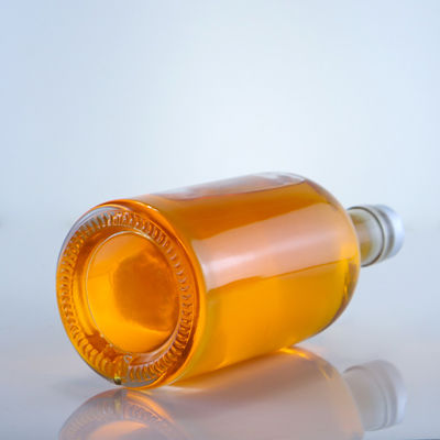 Προσαρμοσμένο λογότυπο και κάλυμμα 750ml γυάλινο μπουκάλι για ρούμι τζιν βότκα Προσαρμοσμένο φελλό