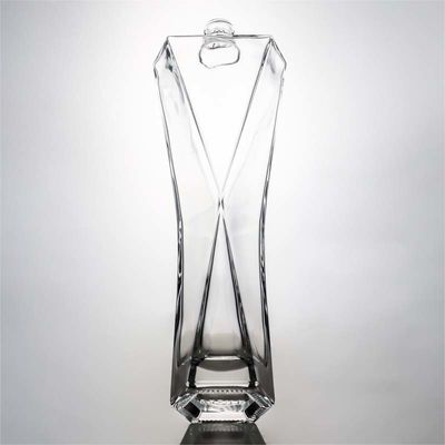 750 ml Προσαρμοσμένο λογότυπο Αποδεκτό Διαυγές γυάλινο μπουκάλι για τζιν Ουίσκι Βότκα Λικέρ