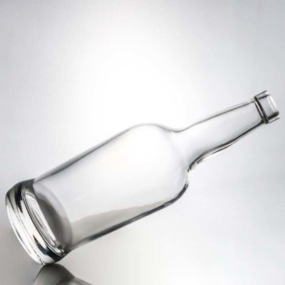 Προσαρμοσμένο λογότυπο γυάλινο κολάρο 700ml στρογγυλό μπουκάλι αλκοόλ για βότκα μπράντυ ουίσκι και περισσότερα