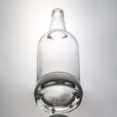 Προσαρμοσμένο λογότυπο γυάλινο κολάρο 700ml στρογγυλό μπουκάλι αλκοόλ για βότκα μπράντυ ουίσκι και περισσότερα
