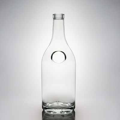Προσαρμοσμένο σχήμα 700 ml 750 ml Ρουμ Βότκα Ουίσκι Τεκίλα Τζιν γυάλινο μπουκάλι με λογότυπο φελλού