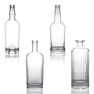 Διαυγές ή προσαρμοσμένο 700 ml γυάλινο μπουκάλι για ποτά ρούμι βότκα ουίσκι τεκίλα και τζιν