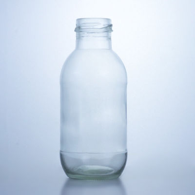 300 ml στρογγυλό γυάλινο μπουκάλι γάλακτος με κάλυμμα Λύση αποθήκευσης
