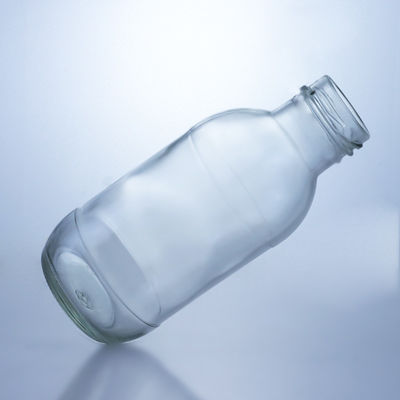 300 ml στρογγυλό γυάλινο μπουκάλι γάλακτος με κάλυμμα Λύση αποθήκευσης