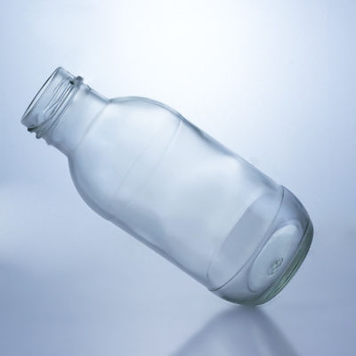 300 ml στρογγυλό γυάλινο μπουκάλι γάλακτος με κάλυμμα Λύση αποθήκευσης