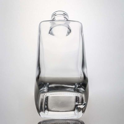 Ελαφρύ τετράγωνο γυάλινο μπουκάλι 700ml 750ml για ουίσκι βότκα τζιν κολάρο υλικό γυαλί