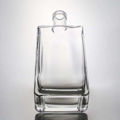 Υλικό κολάρου γυαλί 700 ml τετραγωνικό Super Flint γυαλί μπουκάλι για βότκα Gin Ρουμ Ουίσκι