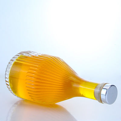 Γυαλί Στρογγυλό σχήμα 500 ml Ρουμ Βότκα Ουίσκι Τεκίλα Τζιν μπουκάλι με κάλυμμα φελλού