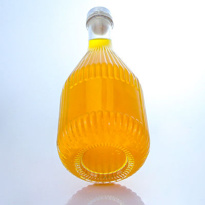 Γυαλί Στρογγυλό σχήμα 500 ml Ρουμ Βότκα Ουίσκι Τεκίλα Τζιν μπουκάλι με κάλυμμα φελλού