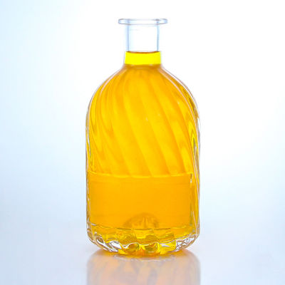 Ετικέτα Ετικέτα Περιοχή 500 ml Στρογγυλό σχήμα Super Flint γυάλινο μπουκάλι για το ρούμι Βότκα Ουίσκι Τεκίλα Τζιν