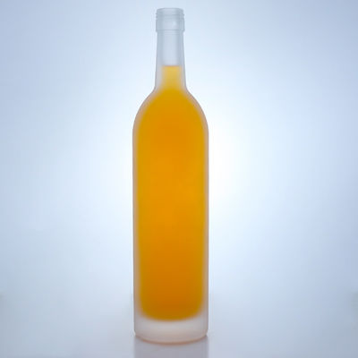 Γυάλινο κολάρο 750ml Κλασικό Παγωμένο Άδειο Διαυγές Flint Gin Rum Σαμπάνια Μπράντυ Ουίσκι Λικέρ μπουκάλι με φελλό