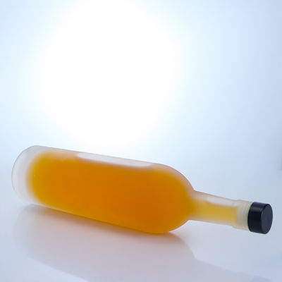 Γυάλινο κολάρο 750ml Κλασικό Παγωμένο Άδειο Διαυγές Flint Gin Rum Σαμπάνια Μπράντυ Ουίσκι Λικέρ μπουκάλι με φελλό