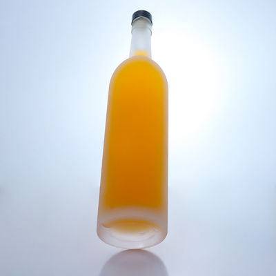 Γυάλινο κολάρο 750ml Κλασικό Παγωμένο Άδειο Διαυγές Flint Gin Rum Σαμπάνια Μπράντυ Ουίσκι Λικέρ μπουκάλι με φελλό