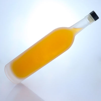 Γυάλινο κολάρο 750ml Κλασικό Παγωμένο Άδειο Διαυγές Flint Gin Rum Σαμπάνια Μπράντυ Ουίσκι Λικέρ μπουκάλι με φελλό