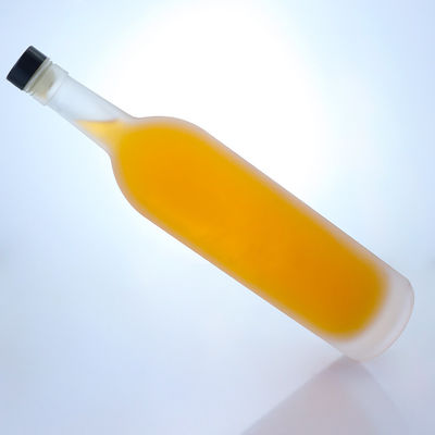 Γυάλινο κολάρο 750ml Κλασικό Παγωμένο Άδειο Διαυγές Flint Gin Rum Σαμπάνια Μπράντυ Ουίσκι Λικέρ μπουκάλι με φελλό