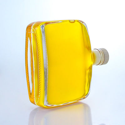 Βιομηχανικό Λικέρ 300 ml Μοναδικό σχήμα στρογγυλής πλάτης Super Flint γυάλινο μπουκάλι με φελλό