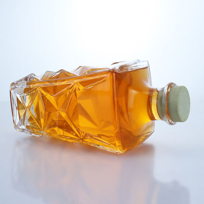 Μοναδικό σχεδιασμό 800ml γυάλινο μπουκάλι για μπύρα Τζιν Ρουμ Σαμπάνια Μπράντυ Ουίσκι Clear Flint