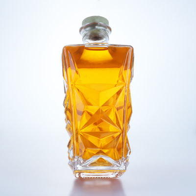Μοναδικό σχεδιασμό 800ml γυάλινο μπουκάλι για μπύρα Τζιν Ρουμ Σαμπάνια Μπράντυ Ουίσκι Clear Flint