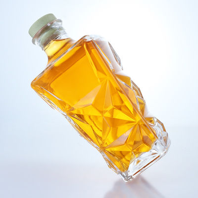 Μοναδικό σχεδιασμό 800ml γυάλινο μπουκάλι για μπύρα Τζιν Ρουμ Σαμπάνια Μπράντυ Ουίσκι Clear Flint