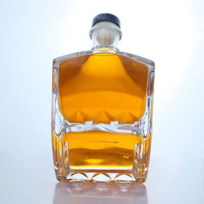 750 ml γυάλινο μπουκάλι για τζιν, ρούμι, σαμπάνια, μπράντυ, ουίσκι, λικέρ