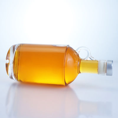 Διαυγές γυαλί φλιντέν 750 ml μοναδικό σχεδιασμό στρογγυλό σχήμα μπουκάλι για τζιν ρούμι σαμπάνια