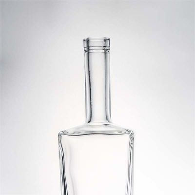 Υλικό του σώματος Γυαλί 1000 ml τετραγωνικό μπουκάλι ουίσκι με υψηλό φρεάτιο και φελλό