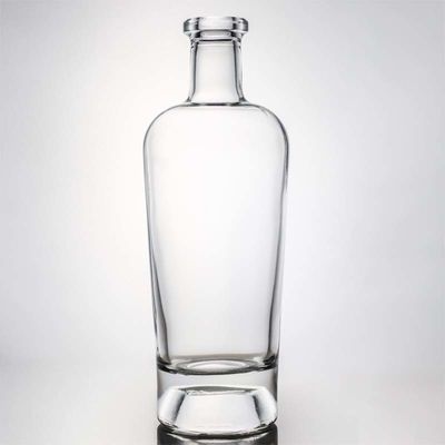 Προσαρμοσμένο λογότυπο 700ml 1000ml Clear Flint Gin Rum Champagne Liquor γυάλινο μπουκάλι με φελλό