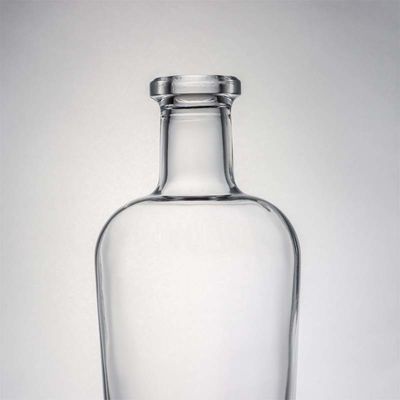 Προσαρμοσμένο λογότυπο 700ml 1000ml Clear Flint Gin Rum Champagne Liquor γυάλινο μπουκάλι με φελλό