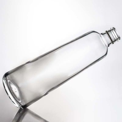 Προσαρμοσμένο Super Flint Round Clear Glass Flask για τζιν ρούμι βότκα ουίσκι 580ml 1000ml